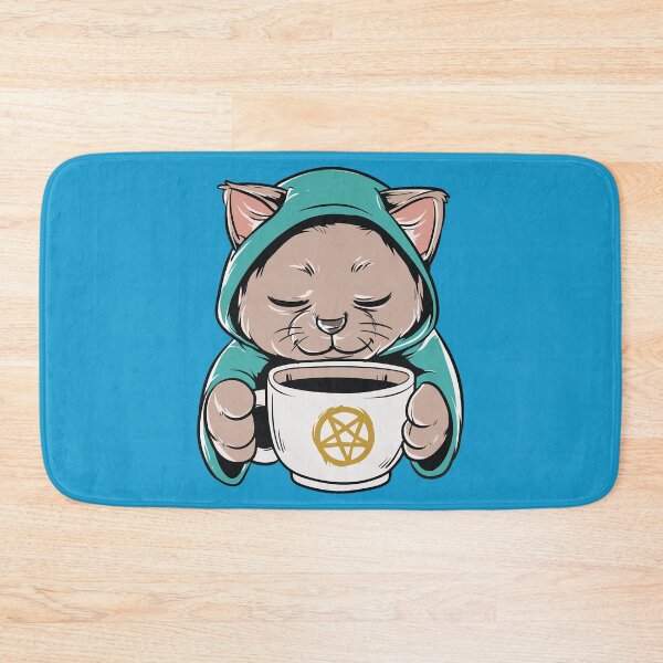 Item preview, Black Magic Coffee lover Cat designed and sold by CardsNeverFails.