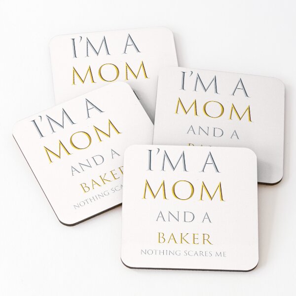 Item preview, i'm a mom and a baker nothing scares me - funny job quotes designed and sold by pat227jc.