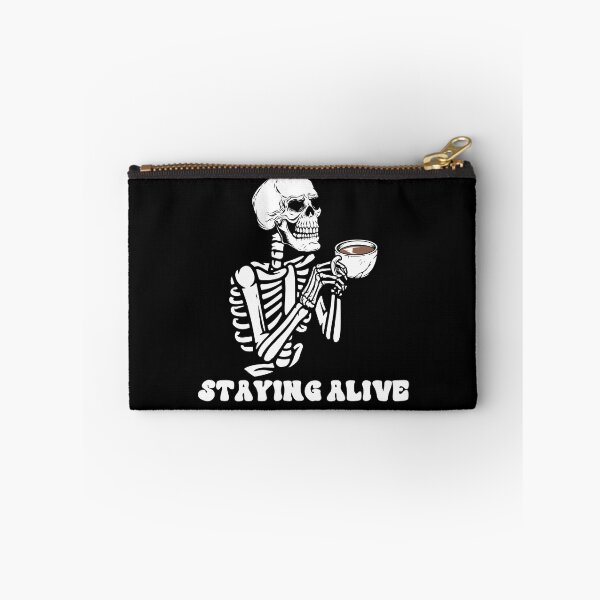 Item preview, Staying Alive Skeleton Drink Coffee Funny Skeleton Skull designed and sold by anass002.