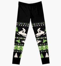 Schneemobil hässliche Christmas Sweater Grafik Leggings