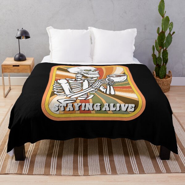 Item preview, Staying Alive Skeleton Drink Coffee Funny Skeleton Skull designed and sold by anass002.