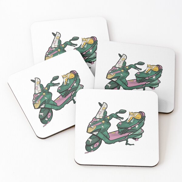 Item preview, Street Cat on a parked scooter, stray cat designed and sold by Tel Aviv Loves You.