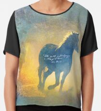 "The path isn't always a straight line" | Running Horse Chiffon Top