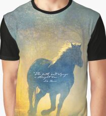 "The path isn't always a straight line" | Running Horse Graphic T-Shirt