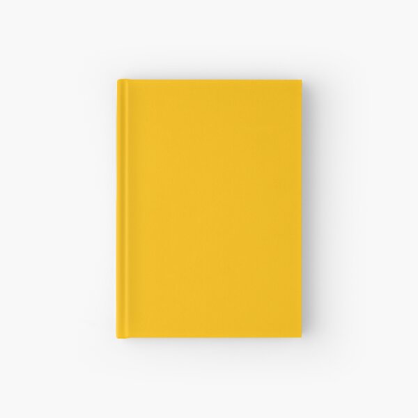 PLAIN SOLID YELLOW - AMBER YELLOW - BY OZCUSHIONS Hardcover Journal