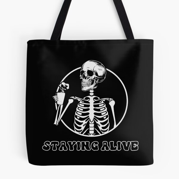 Item preview, Staying Alive Skeleton Drink Coffee Skeleton Skull designed and sold by anass002.