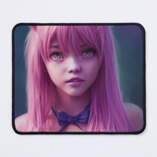 Item preview, pink hair realistic anime girl  designed and sold by ANIME Lover center.