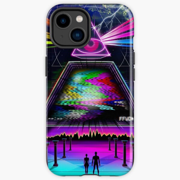 Static Intelligence - VHS 80s Retro Glitch iPhone Tough Case