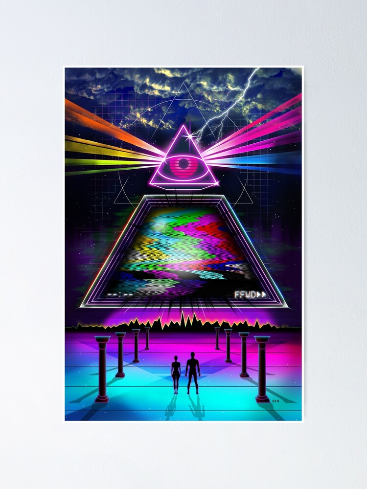 Alternate view of Static Intelligence - VHS 80s Retro Glitch Poster
