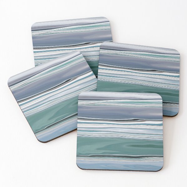 Item preview, Ocean Abstract Horizontal Stripes Beachy Vibes Beach House Décor Art 15 of 20  designed and sold by Beachy.
