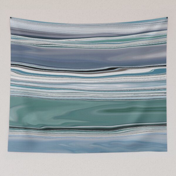 Item preview, Ocean Abstract Horizontal Stripes Beachy Vibes Beach House Décor Art 15 of 20  designed and sold by Beachy.