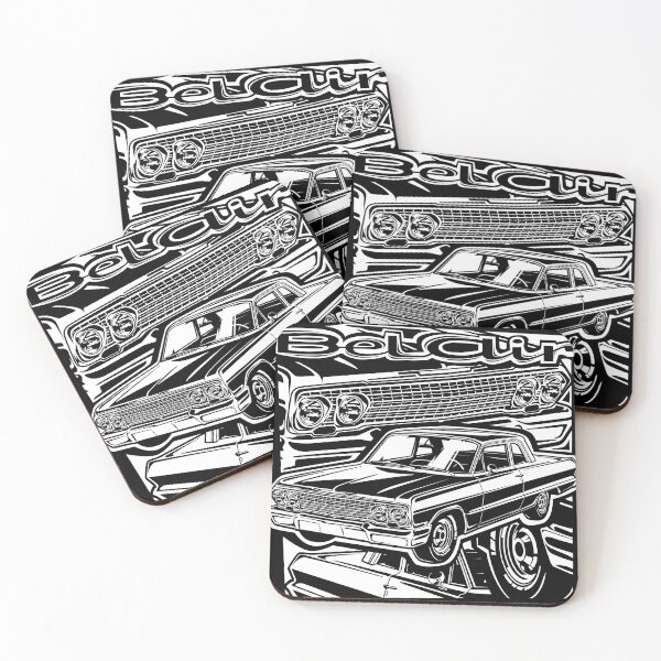 Item preview, Illustration Chevy Belair 1963 - Muscle car - USA designed and sold by SketchNinja.