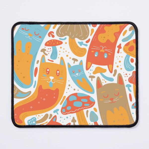 Item preview, Surreal Cats with Mushrooms designed and sold by serapika.
