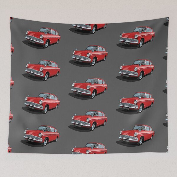 Item preview, Ford Anglia en rojo Mónaco designed and sold by candc-retro.