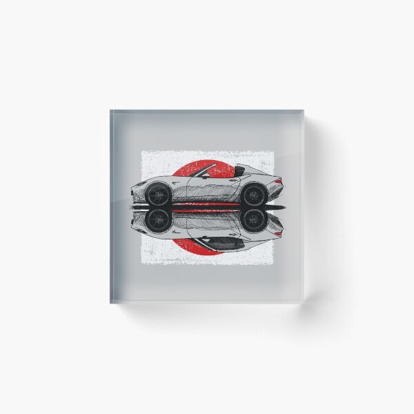 Item preview, My hand drawing of ND RF Japanese roadster sports car with flag background designed and sold by designjaag.