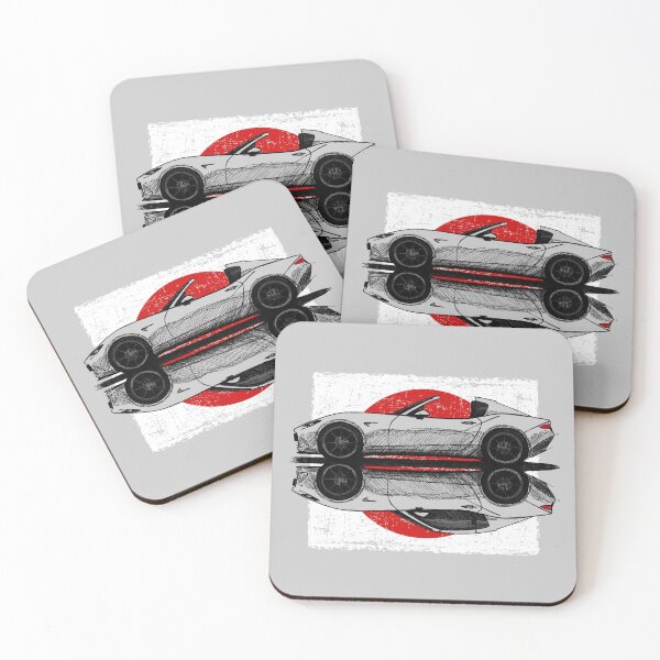 Item preview, My hand drawing of ND RF Japanese roadster sports car with flag background designed and sold by designjaag.