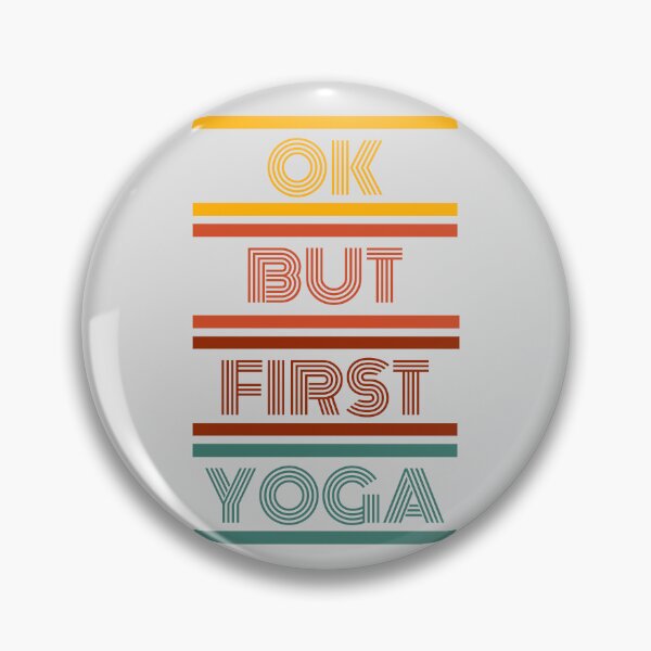 Item preview, Okay But First Yoga | Retro Yoga Quotes Quote Jokes | Vintage Retro Yoga Christmas Birthday Funny Gift for Girl Mom Woman designed and sold by JooArtPrints  ★★★★★.