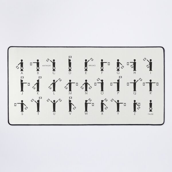 Item preview, Flag language, waving alphabet or semaphore infographic and guide designed and sold by Iris Luckhaus.