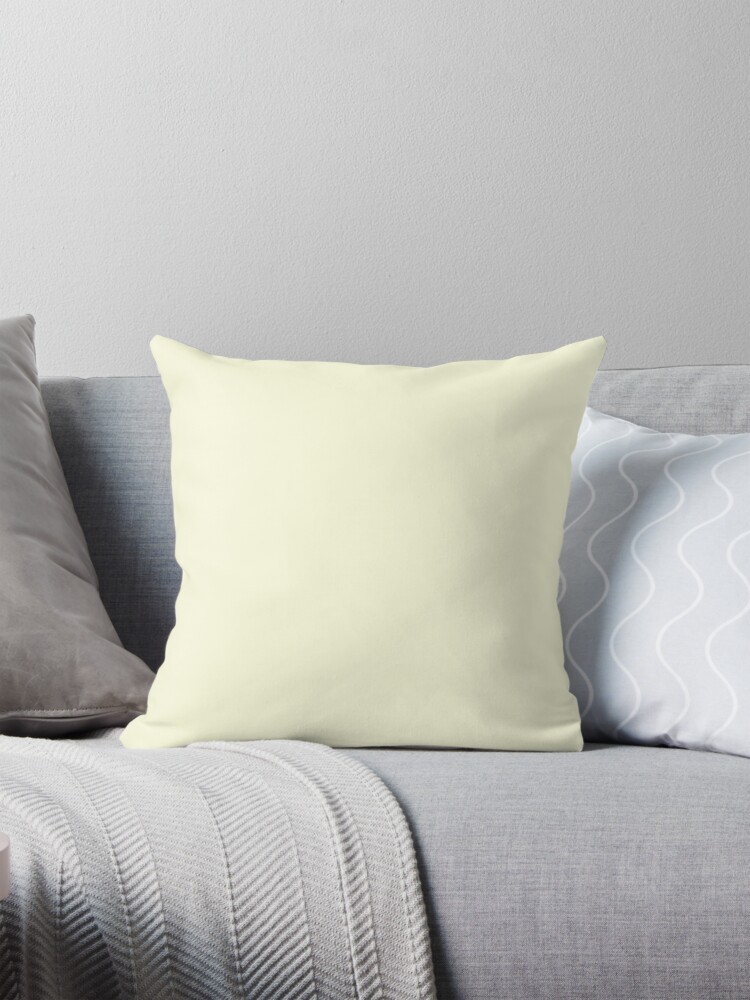 Thumbnail 1 of 4, Pillow, PLAIN LIGHT YELLOW | PASTEL YELLOW |YELLOW HUES designed and sold by ozcushions.