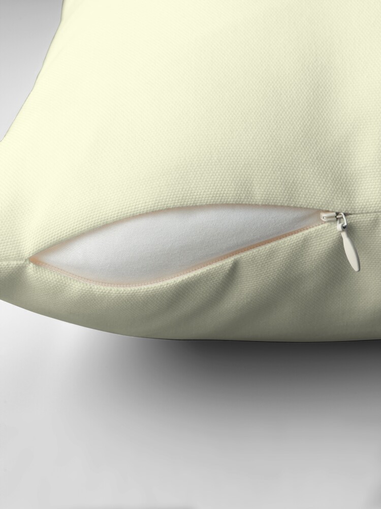 Thumbnail 2 of 4, Pillow, PLAIN LIGHT YELLOW | PASTEL YELLOW |YELLOW HUES designed and sold by ozcushions.