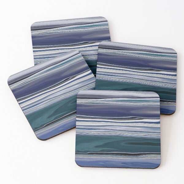 Item preview, Ocean Abstract Horizontal Stripes Beachy Vibes Beach House Décor Art 16 of 20  designed and sold by Beachy.