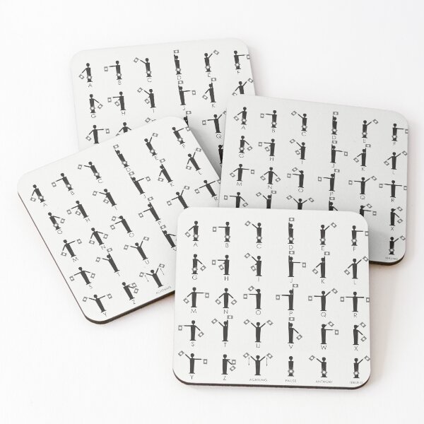 Item preview, Flag language, waving alphabet or semaphore infographic and guide designed and sold by Iris Luckhaus.