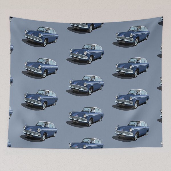 Item preview, Ford Anglia in ambassador blue designed and sold by candc-retro.