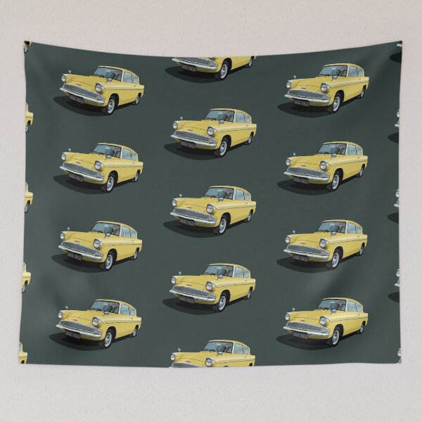 Item preview, Ford Anglia en amarillo panamá designed and sold by candc-retro.