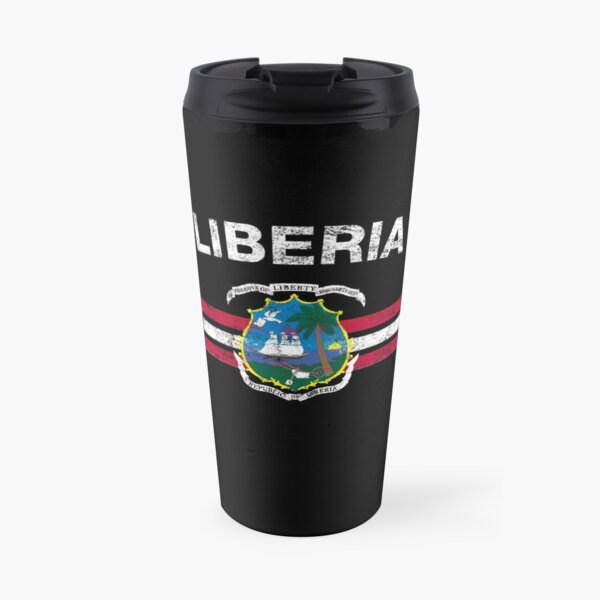 Liberian Flag Shirt - Liberian Emblem & Liberia Flag Shirt Travel Mug