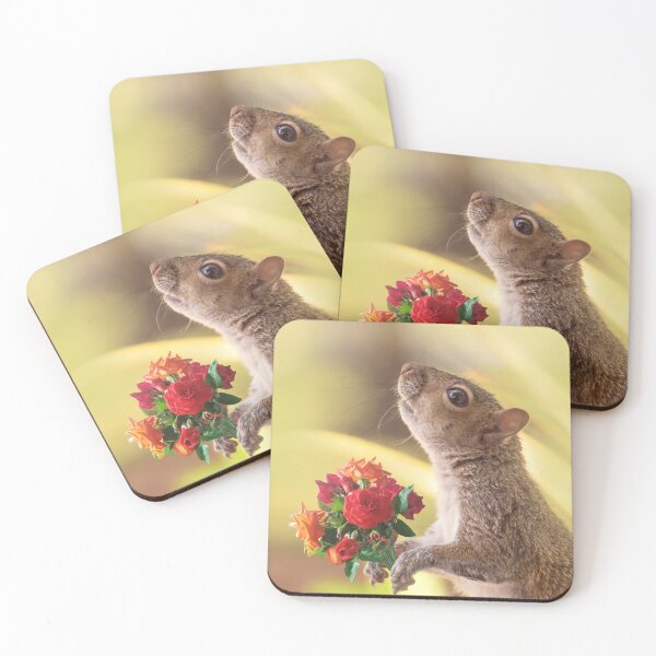 Item preview, Squirrel with roses for you designed and sold by Zina Stromberg.