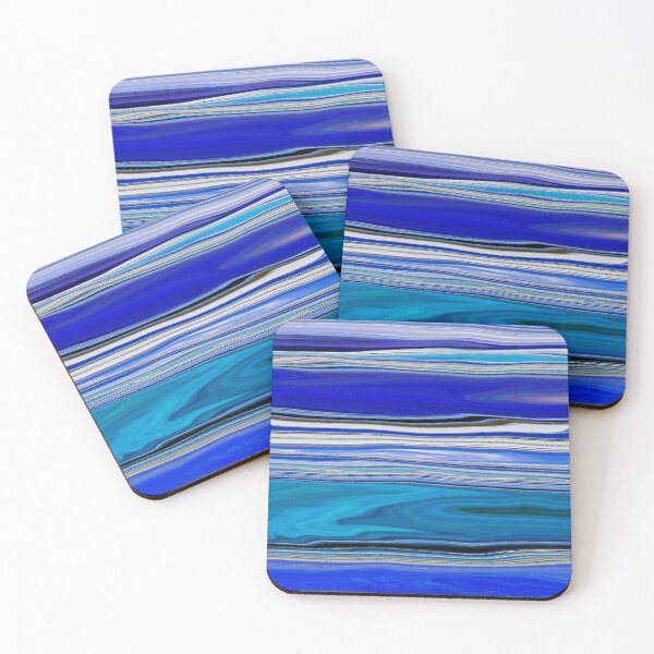 Item preview, Ocean Abstract Horizontal Stripes Beachy Vibes Beach House Décor Art 17 of 20  designed and sold by Beachy.