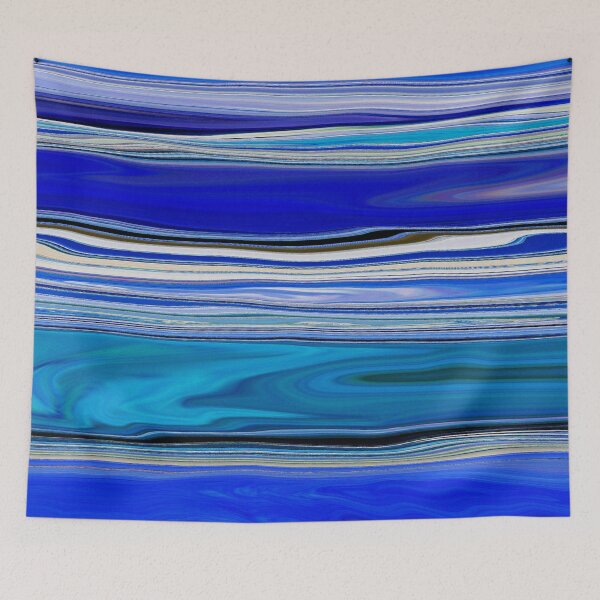 Item preview, Ocean Abstract Horizontal Stripes Beachy Vibes Beach House Décor Art 17 of 20  designed and sold by Beachy.