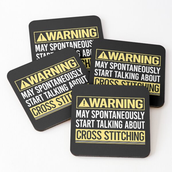 Item preview, Warning About Cross Stitching designed and sold by WrightTrouble.