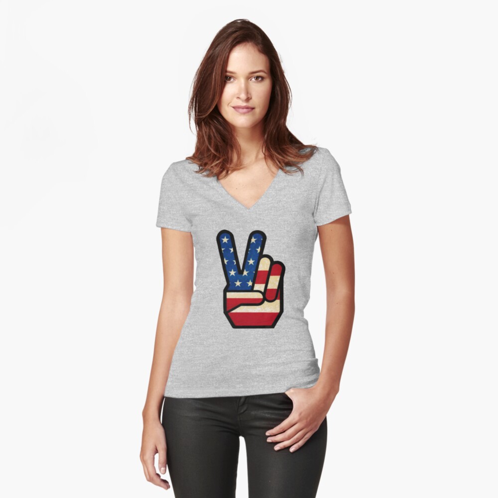 Item preview, Fitted V-Neck T-Shirt designed and sold by hilda74.
