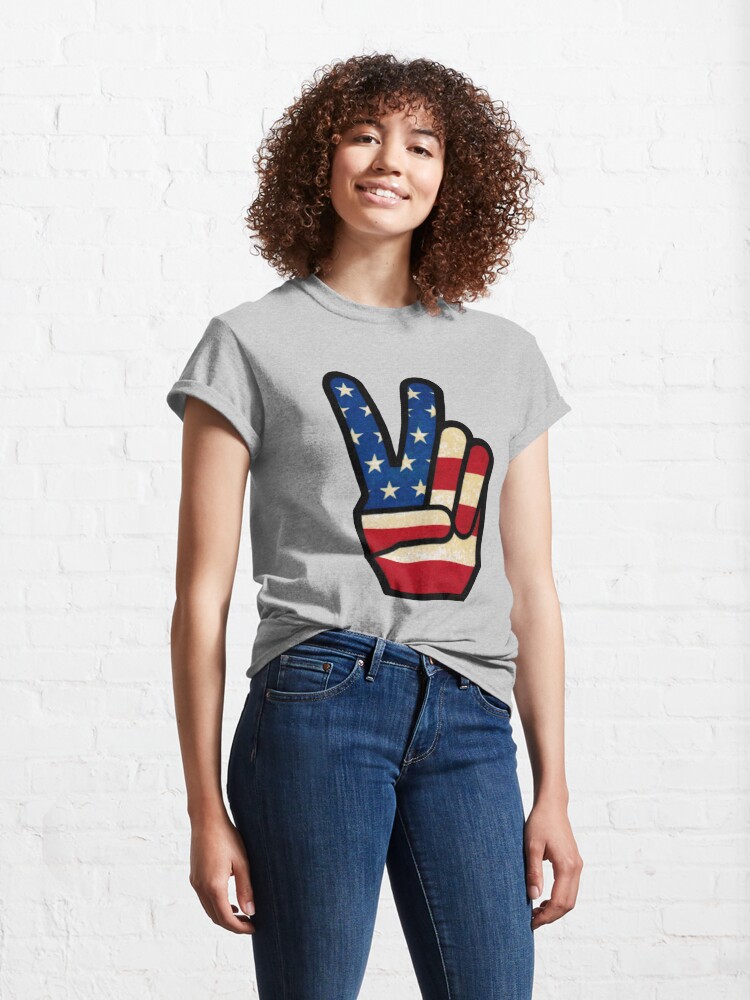 peace fingers shirt