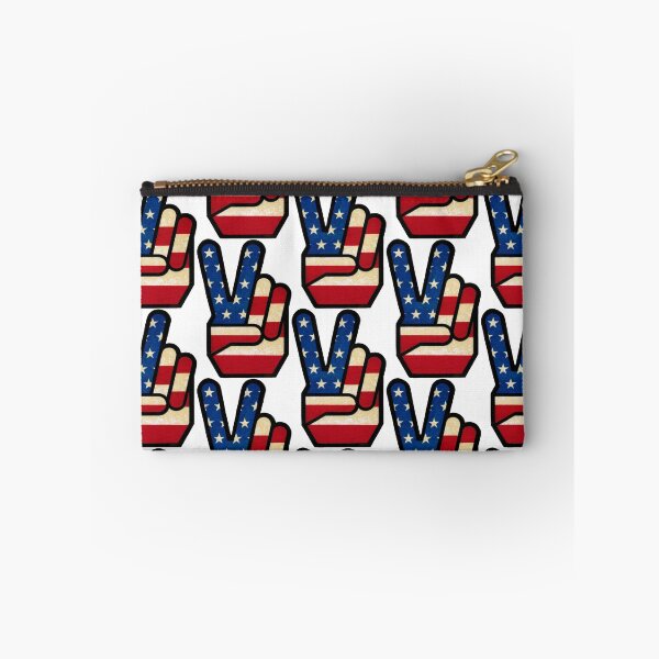 Artikelvorschau, Vintage Friedenszeichen Finger amerikanische Flagge entworfen und verkauft von hilda74.