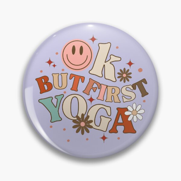 Item preview, Okay But First Yoga | Retro Yoga Quotes Quote Jokes | Vintage Retro Yoga Christmas Birthday Funny Gift for Girl Mom Woman designed and sold by JooArtPrints  ★★★★★.