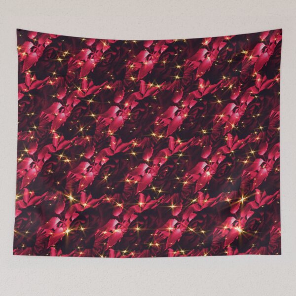 Item preview, Glittery floral seamless pattern, textured rose gold background. designed and sold by BeInTouch.
