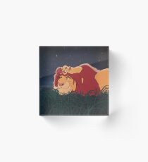 Bloque acrílico El Rey León: Mufasa y Simba
