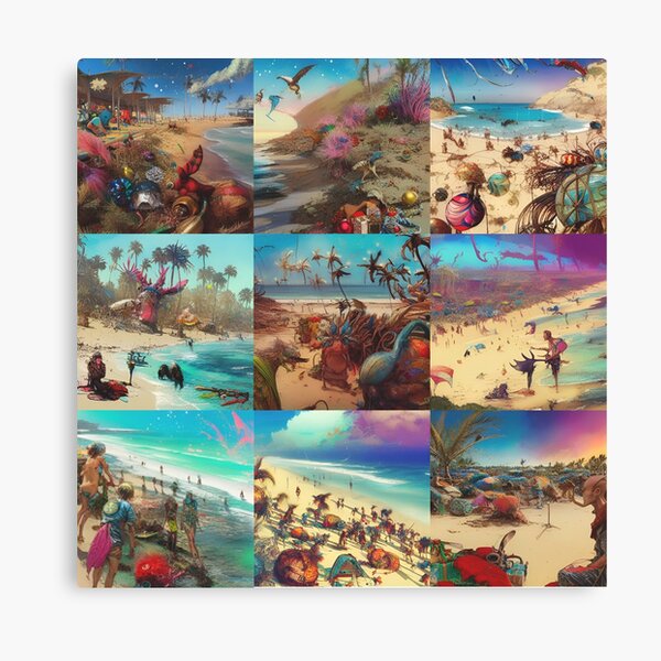 Beach Life Combo Canvas Print