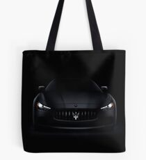 Luxusauto Maseratis Ghibli S Q4 auf schwarzem Kunstfotodruck Tote Bag