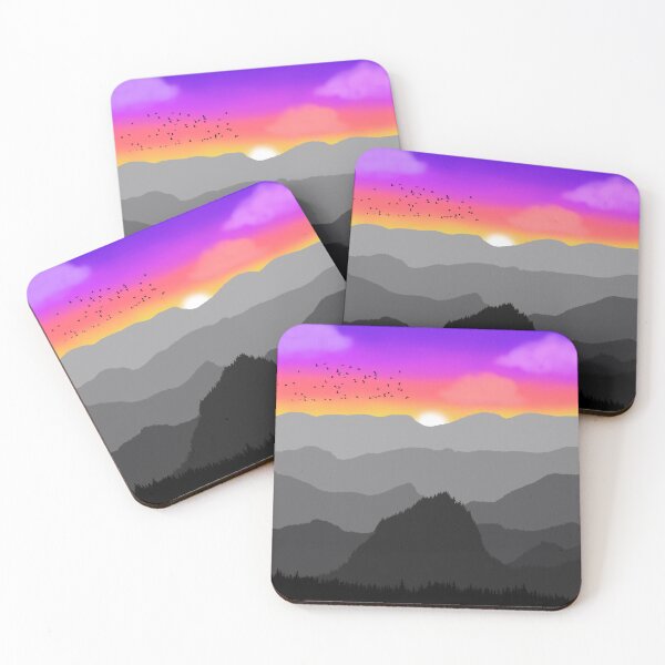 Item preview, Sunset and mountains designed and sold by TrendyArtPrints.