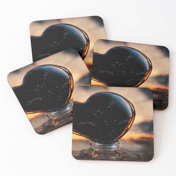 Item preview, Black Broken Heart Art in Sunset /  Broken Hearts Unwind Designs designed and sold by Unwind-Art-Work.