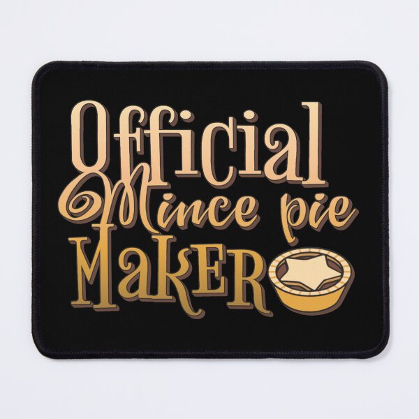 Item preview, Official Mince Pie Maker, Fun Slogan For All Mince pie Makers, Ombre Design Black Base designed and sold by TrulyEpoque.