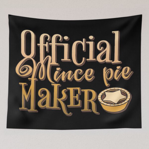 Item preview, Official Mince Pie Maker, Fun Slogan For All Mince pie Makers, Ombre Design Black Base designed and sold by TrulyEpoque.