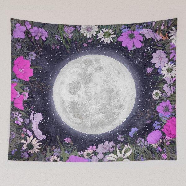 Item preview, Moon Magic in the Meadow Purple and Pink designed and sold by ECMazur Art.