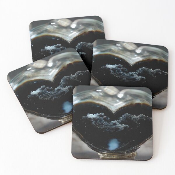 Item preview, Black Broken Heart Art in Sunset /  Broken Hearts Unwind Designs designed and sold by Unwind-Art-Work.