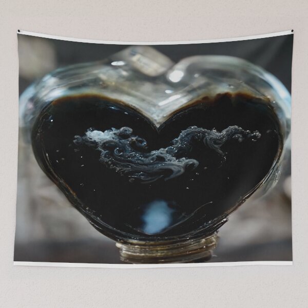Item preview, Black Broken Heart Art in Sunset /  Broken Hearts Unwind Designs designed and sold by Unwind-Art-Work.