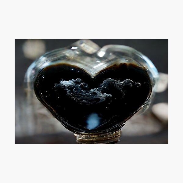 Item preview, Black Broken Heart Art in Sunset /  Broken Hearts Unwind Designs designed and sold by Unwind-Art-Work.