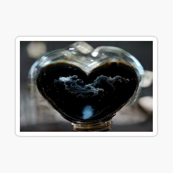 Item preview, Black Broken Heart Art in Sunset /  Broken Hearts Unwind Designs designed and sold by Unwind-Art-Work.
